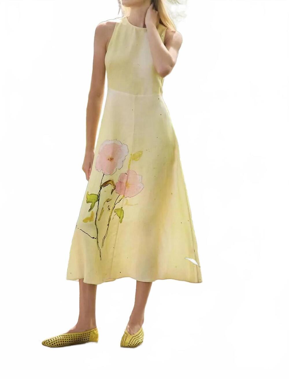 NEW HUNTER BELL faith midi dress in quiet bloom